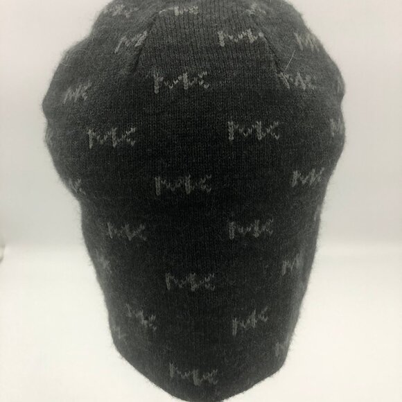 Michael Kors Monogram Knit Beanie — Charcoal Gray • Soft Acrylic • Winter Luxe - Picture 5 of 11